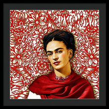 Frida Kahlo 2 - Framed Print Framed Print Pixels 24.000" x 24.000" Black Black