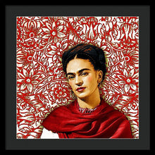Frida Kahlo 2 - Framed Print Framed Print Pixels 20.000" x 20.000" Black Black