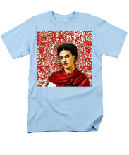 Frida Kahlo 2 - Men's T-Shirt  (Regular Fit) Men's T-Shirt (Regular Fit) Pixels Light Blue Small 