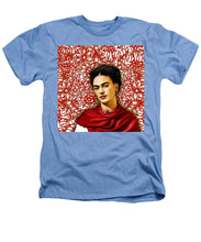 Frida Kahlo 2 - Heathers T-Shirt Heathers T-Shirt Pixels Light Blue Small 