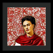 Frida Kahlo 2 - Framed Print Framed Print Pixels 14.000" x 14.000" Black Black