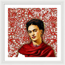 Frida Kahlo 2 - Framed Print Framed Print Pixels 24.000" x 24.000" White White