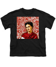 Frida Kahlo 2 - Youth T-Shirt Youth T-Shirt Pixels Black Small 