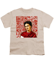 Frida Kahlo 2 - Youth T-Shirt Youth T-Shirt Pixels Cream Small 