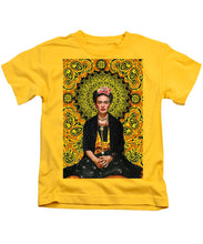 Frida Kahlo 3 - Kids T-Shirt Kids T-Shirt Pixels Yellow Small 