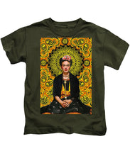 Frida Kahlo 3 - Kids T-Shirt Kids T-Shirt Pixels Military Green Small 