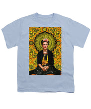 Frida Kahlo 3 - Youth T-Shirt Youth T-Shirt Pixels Light Blue Small 