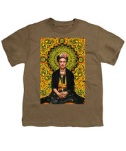 Frida Kahlo 3 - Youth T-Shirt Youth T-Shirt Pixels Safari Green Small 