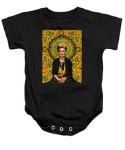 Frida Kahlo 3 - Baby Onesie Baby Onesie Pixels Black Small 