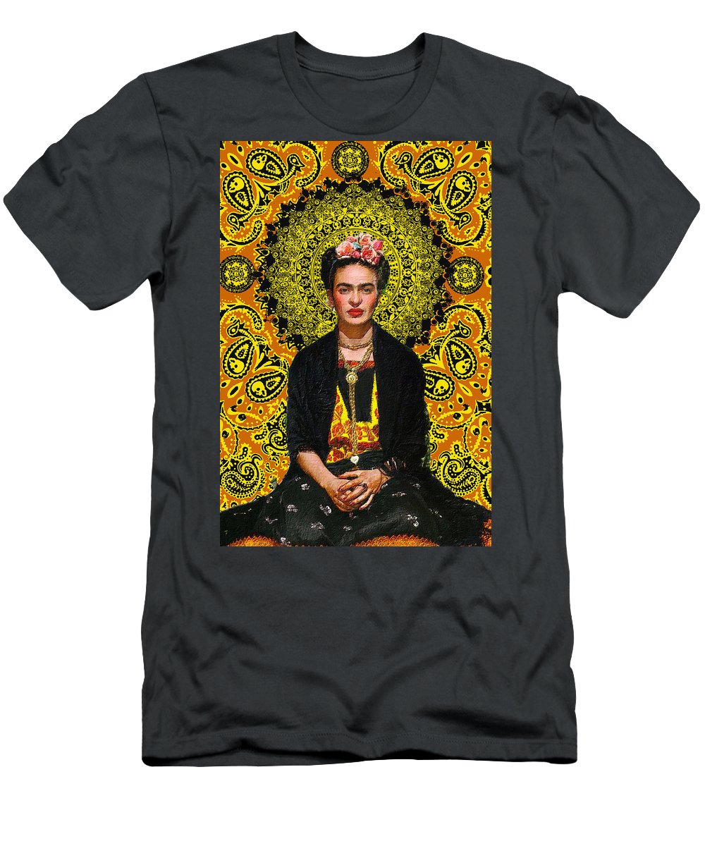 Frida Kahlo 3 - Men's T-Shirt (Athletic Fit) Men's T-Shirt (Athletic Fit) Pixels Charcoal Small 