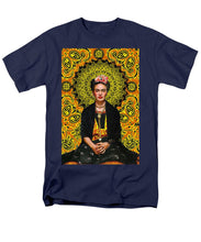 Frida Kahlo 3 - Men's T-Shirt  (Regular Fit) Men's T-Shirt (Regular Fit) Pixels Navy Small 