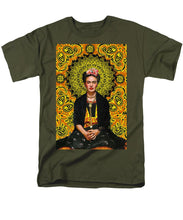 Frida Kahlo 3 - Men's T-Shirt  (Regular Fit) Men's T-Shirt (Regular Fit) Pixels Military Green Small 