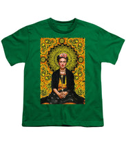 Frida Kahlo 3 - Youth T-Shirt Youth T-Shirt Pixels Kelly Green Small 