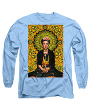 Frida Kahlo 3 - Long Sleeve T-Shirt Long Sleeve T-Shirt Pixels Carolina Blue Small 