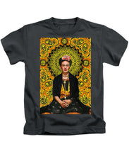 Frida Kahlo 3 - Kids T-Shirt Kids T-Shirt Pixels Charcoal Small 