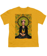 Frida Kahlo 3 - Youth T-Shirt Youth T-Shirt Pixels Gold Small 