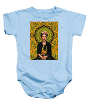 Frida Kahlo 3 - Baby Onesie Baby Onesie Pixels Light Blue Small 