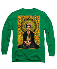 Frida Kahlo 3 - Long Sleeve T-Shirt Long Sleeve T-Shirt Pixels Kelly Green Small 