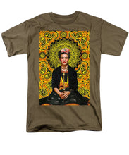 Frida Kahlo 3 - Men's T-Shirt  (Regular Fit) Men's T-Shirt (Regular Fit) Pixels Safari Green Small 