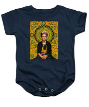 Frida Kahlo 3 - Baby Onesie Baby Onesie Pixels Navy Small 