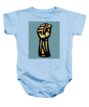 Future Is Female Empower Women Fist - Baby Onesie Baby Onesie Pixels Light Blue Small 