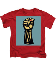 Future Is Female Empower Women Fist - Kids T-Shirt Kids T-Shirt Pixels Red Small 
