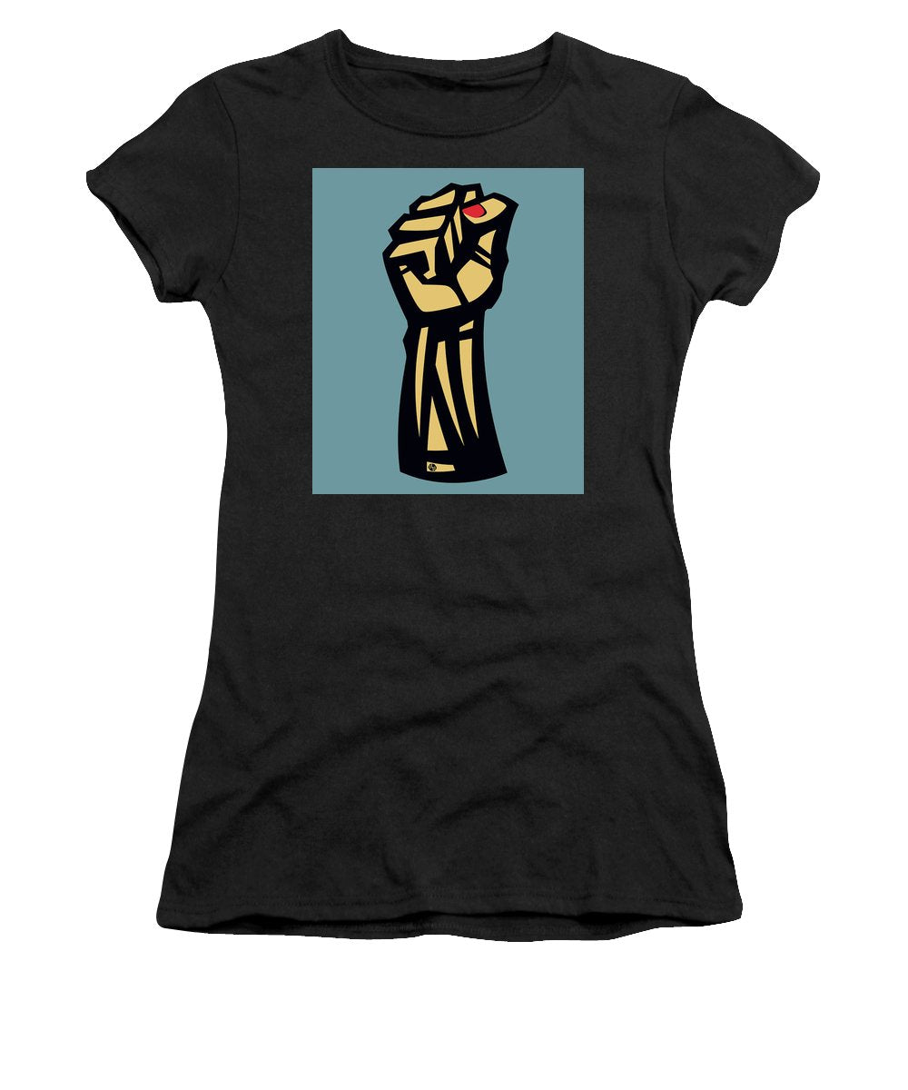 Future Is Female Empower Women Fist - Women's T-Shirt (Athletic Fit) Women's T-Shirt (Athletic Fit) Pixels Black Small 