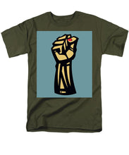 Future Is Female Empower Women Fist - Men's T-Shirt  (Regular Fit) Men's T-Shirt (Regular Fit) Pixels Military Green Small 