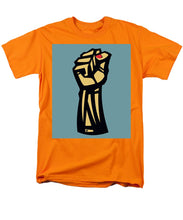 Future Is Female Empower Women Fist - Men's T-Shirt  (Regular Fit) Men's T-Shirt (Regular Fit) Pixels Orange Small 