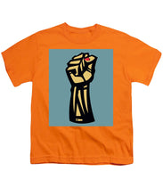 Future Is Female Empower Women Fist - Youth T-Shirt Youth T-Shirt Pixels Orange Small 