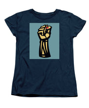 Future Is Female Empower Women Fist - Women's T-Shirt (Standard Fit) Women's T-Shirt (Standard Fit) Pixels Navy Small 
