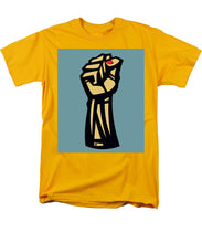 Future Is Female Empower Women Fist - Men's T-Shirt  (Regular Fit) Men's T-Shirt (Regular Fit) Pixels Gold Small 