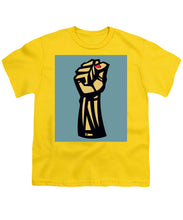Future Is Female Empower Women Fist - Youth T-Shirt Youth T-Shirt Pixels Yellow Small 