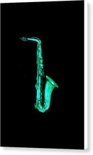 Green Saxophone - Canvas Print