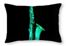 Green Saxophone - Throw Pillow