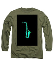 Green Saxophone - Long Sleeve T-Shirt