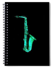 Green Saxophone - Spiral Notebook