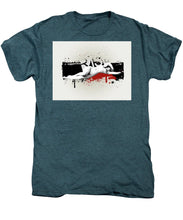 Grunge Background  - Men's Premium T-Shirt Men's Premium T-Shirt Pixels Steel Blue Heather Small 