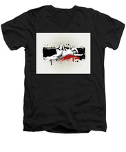 Grunge Background  - Men's V-Neck T-Shirt Men's V-Neck T-Shirt Pixels Black Small 