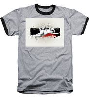 Grunge Background  - Baseball T-Shirt Baseball T-Shirt Pixels Heather / Black Small 
