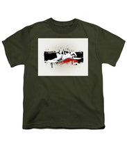 Grunge Background  - Youth T-Shirt Youth T-Shirt Pixels Military Green Small 