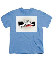 Grunge Background  - Youth T-Shirt Youth T-Shirt Pixels Carolina Blue Small 