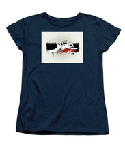 Grunge Background  - Women's T-Shirt (Standard Fit) Women's T-Shirt (Standard Fit) Pixels Navy Small 
