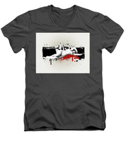 Grunge Background  - Men's V-Neck T-Shirt Men's V-Neck T-Shirt Pixels Charcoal Small 