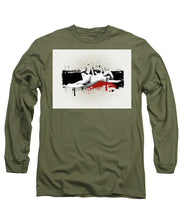 Grunge Background  - Long Sleeve T-Shirt Long Sleeve T-Shirt Pixels Military Green Small 
