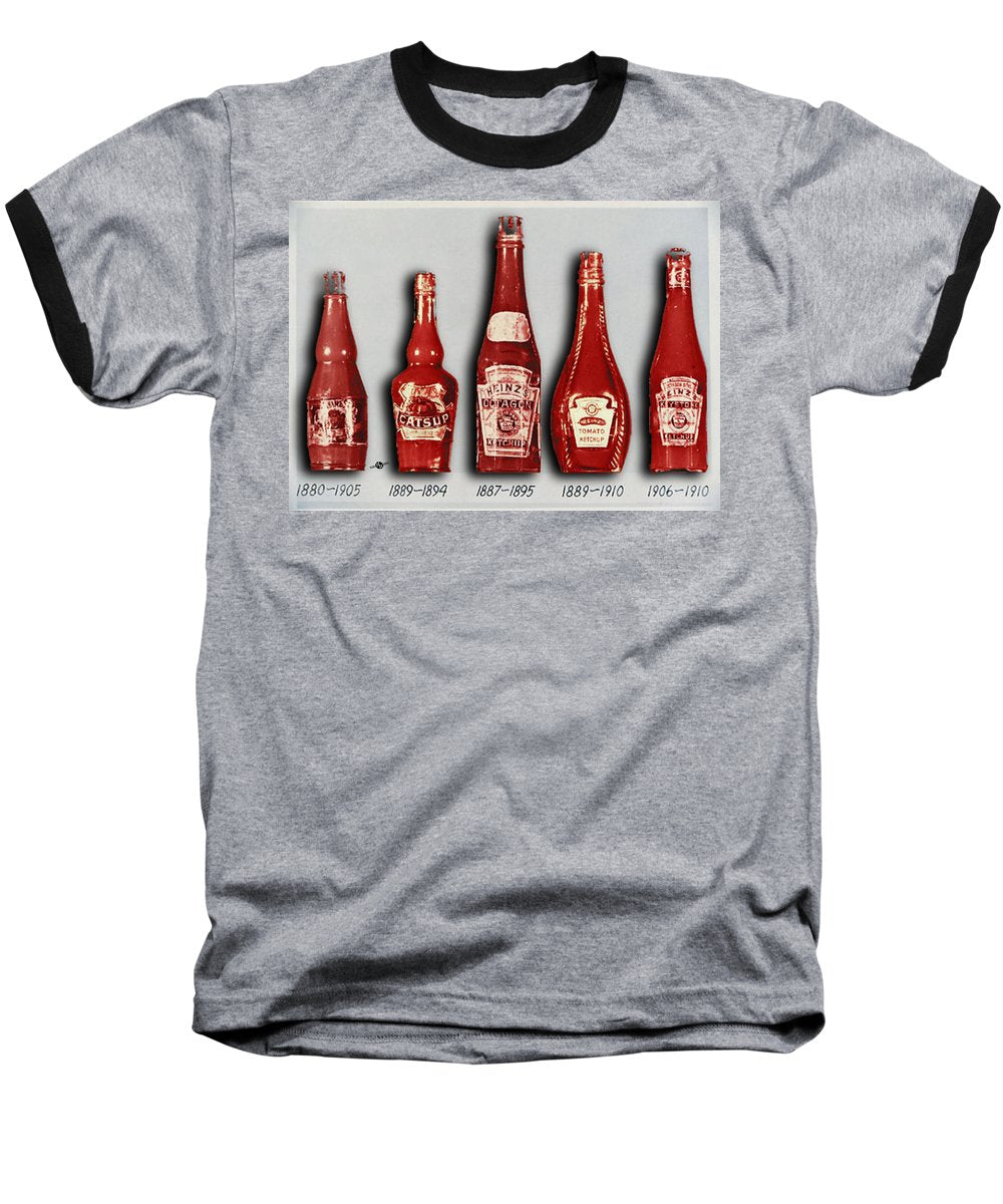 Heinz Tomato Ketchup Vintage, Evolution To 1910 - Baseball T-Shirt