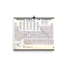Periodic Table Of The Elements Vintage Chart Scientist Teacher Student Photo paper poster