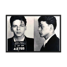 Frank Sinatra Mug Shot Horizontal Framed matte paper poster