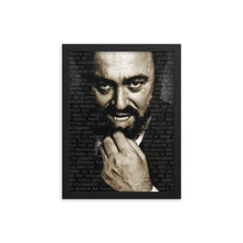 Luciano Pavarotti Framed poster