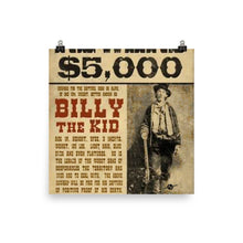 Billy The Kid Mug Shot Wanted Poster Mugshot West Cowboy Vintage  Poster